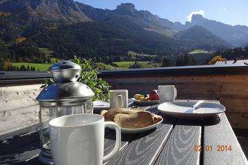 Ferienhaus für 14 Personen, mit Garten und Sauna sowie Balkon im Salzburger Land