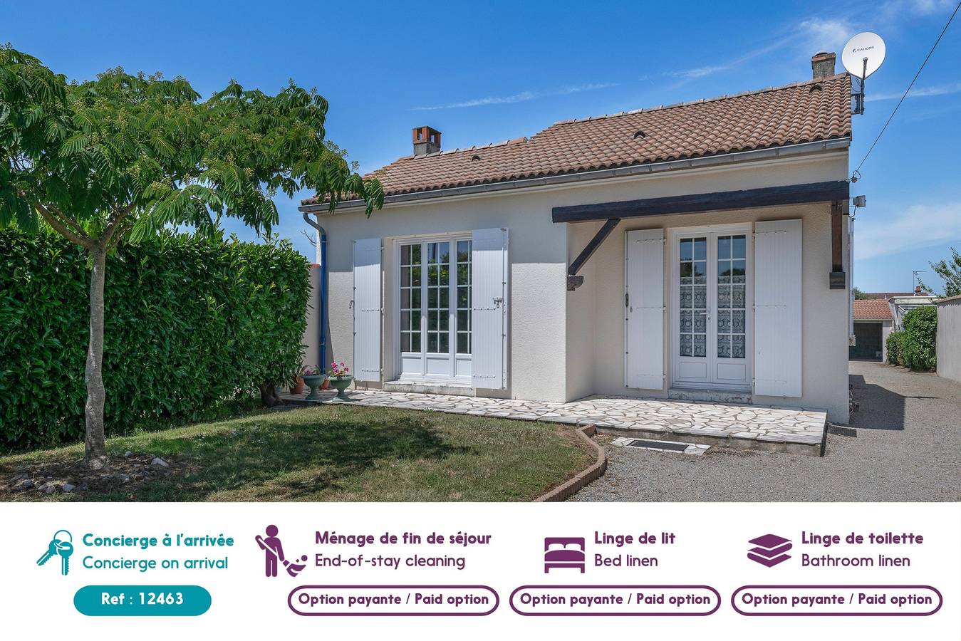 Maison pour 6 avec jardin à La Plaine sur Mer in La Plaine-sur-Mer, Côte de Jade