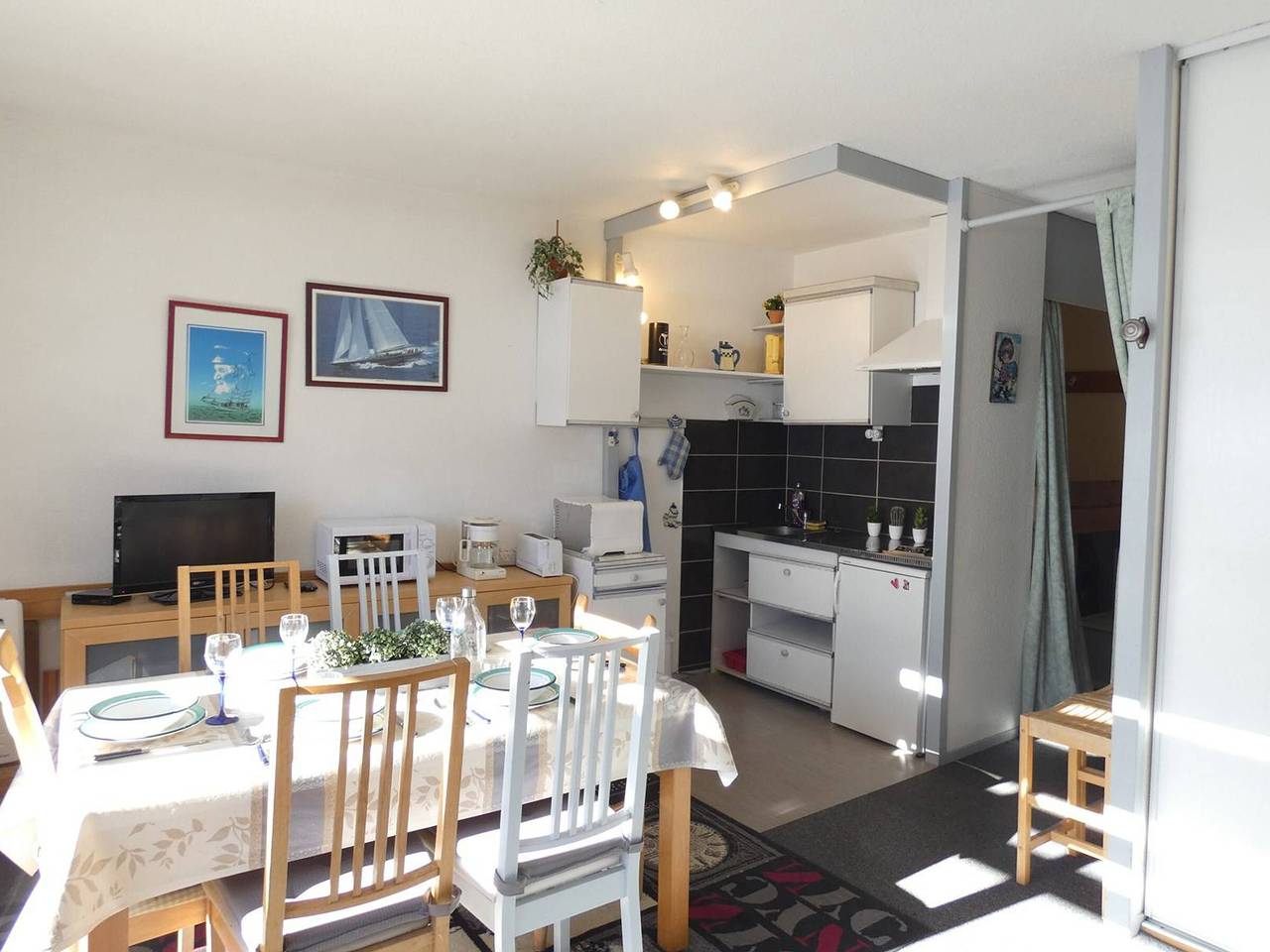 Studio entier, Studio cabine avec vue sur pistes - 6 pers. in Piau-Engaly, Aragnouet