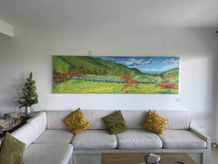 Ferienwohnung für 5 Personen, mit Pool und Meerblick sowie Garten in St. Martin