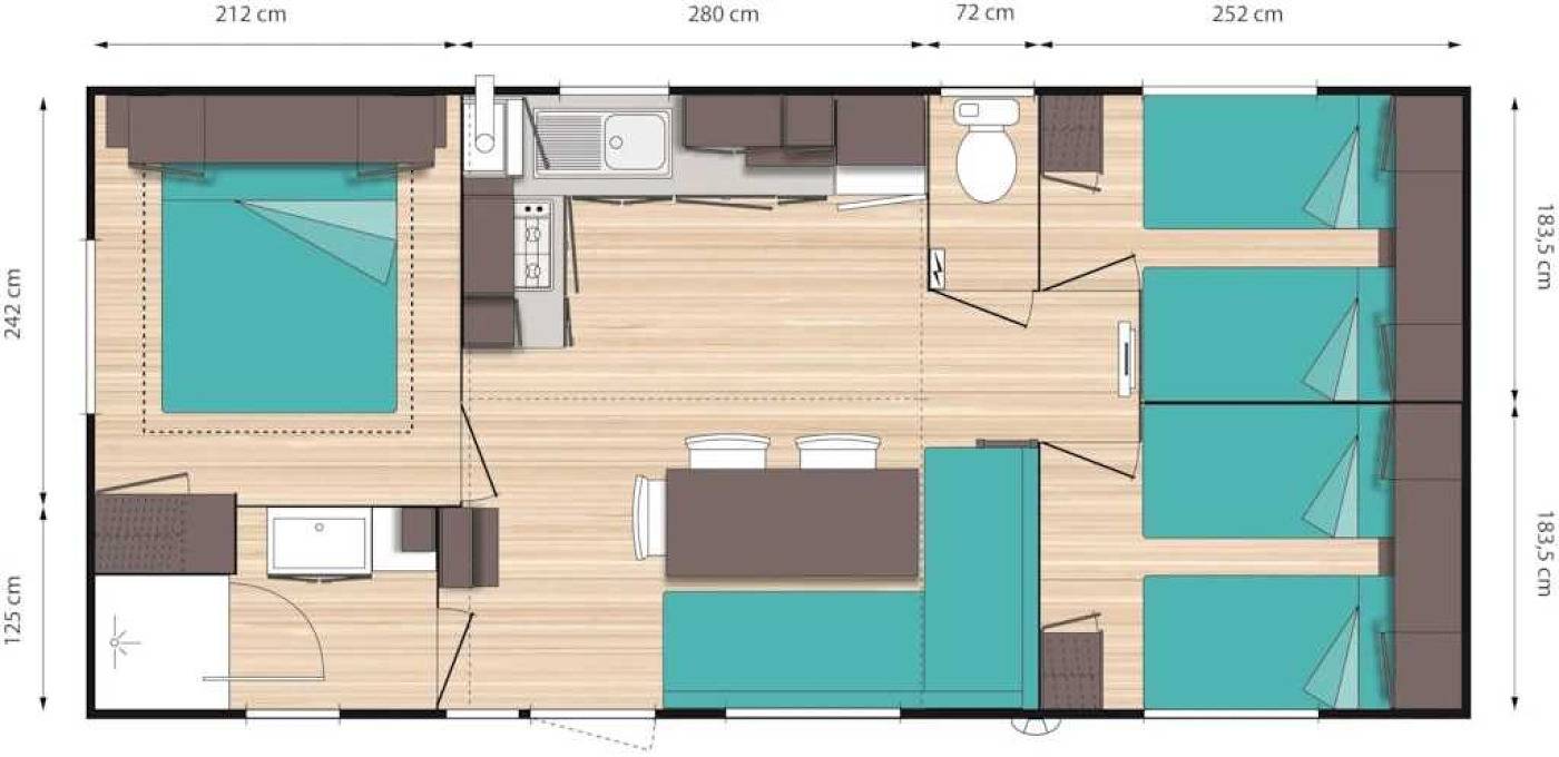 Zecamping 3* piscine chauffée chiens acceptés hammam locatif Tv Bbq in Louvie-Juzon, Béarn