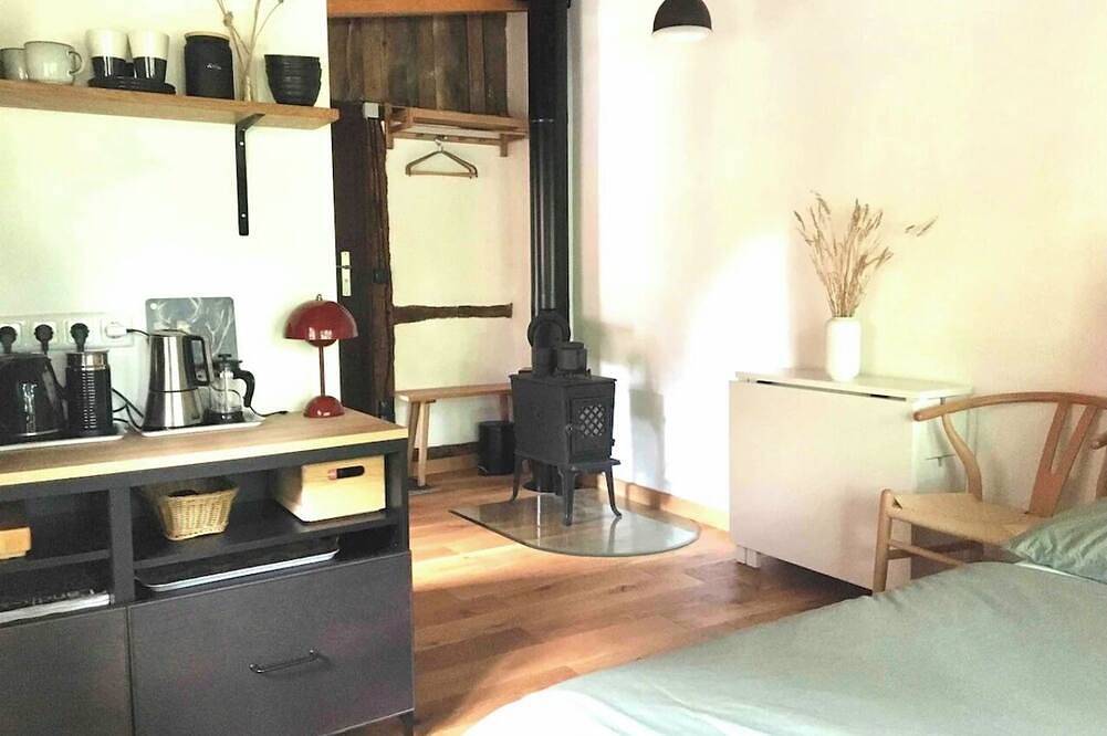 Zauberhaftes Tiny House mit Kamin an der Elbe in Hittbergen, Elbtalaue