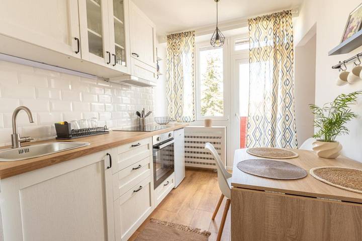 Ferienwohnung für 3 Personen, mit Balkon und Terrasse sowie Ausblick