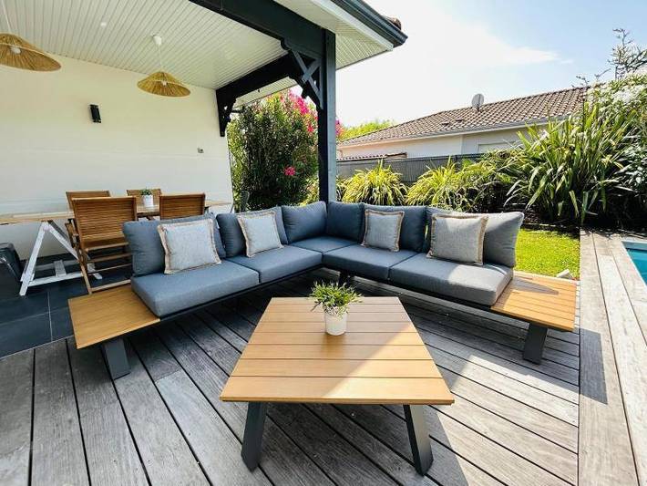 Villa pour 8 personnes, avec jacuzzi ainsi que piscine et jardin à Gujan-Mestras - 4