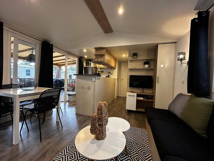 Camping pour 6 personnes, avec jacuzzi et jardin ainsi que piscine et bassin pour enfant à Seignosse - 3