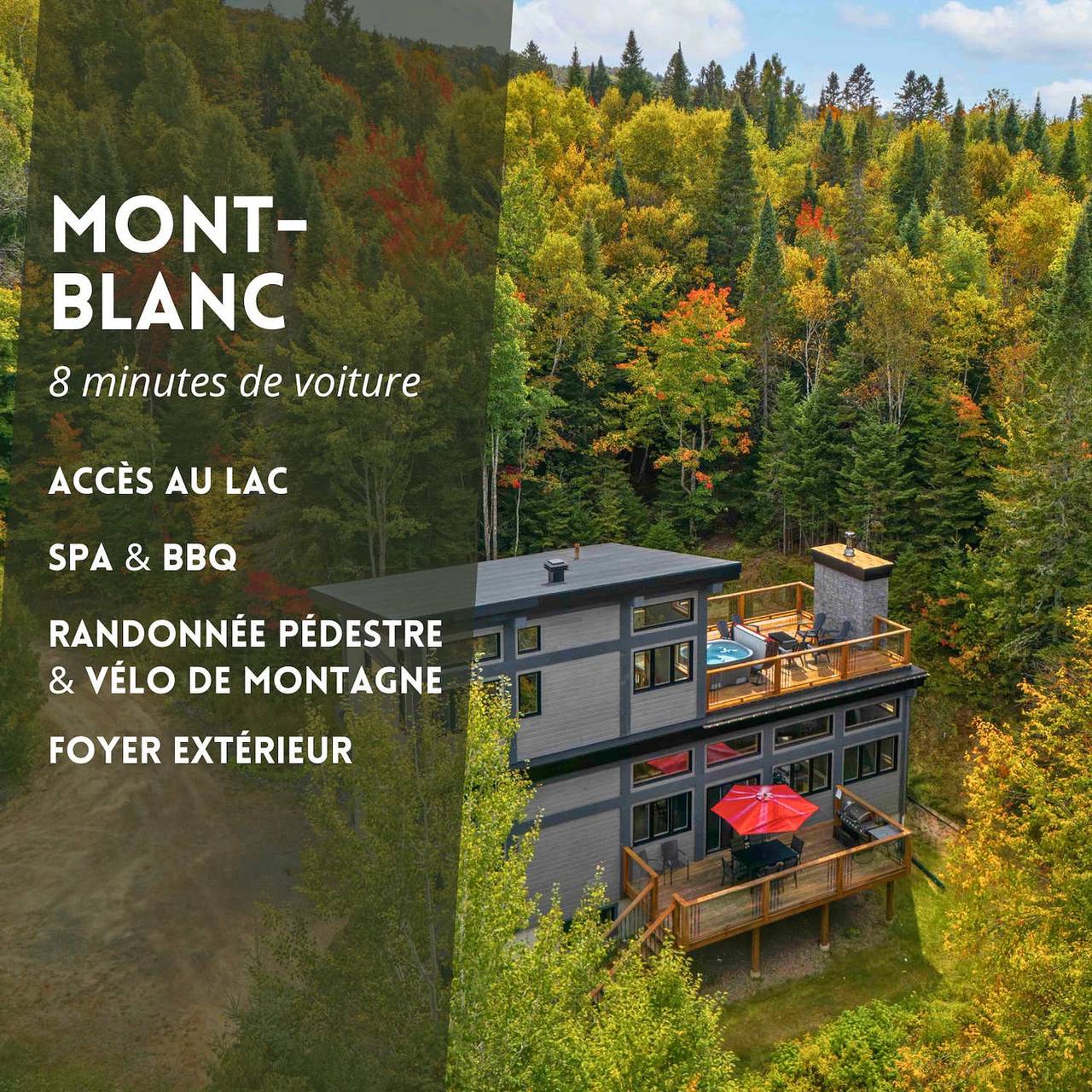 Modern Chalet w  Lake   Hot Tub in Lac-Supérieur, Quebec