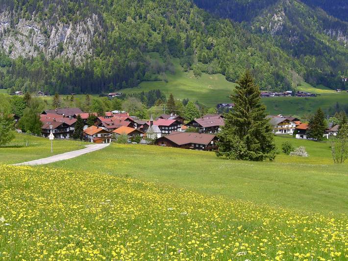 Ganze Wohnung, Ferienwohnung Nebelhorn mit Bergblick, Balkon und Wi-Fi in Oberstdorf, Bayerisch Schwaben