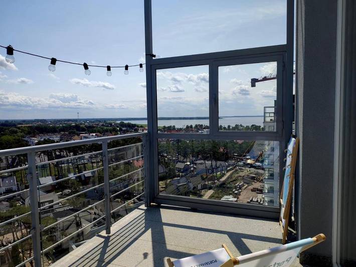 Apartament wakacyjny dla 2 osób, z widok na jezioro i widok oraz taras, zwierzęta dozwolone w Dziwnówek