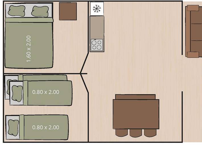 Bungalow für 5 Personen, mit Kinderpool und Sauna, kinderfreundlich auf Krk - 3