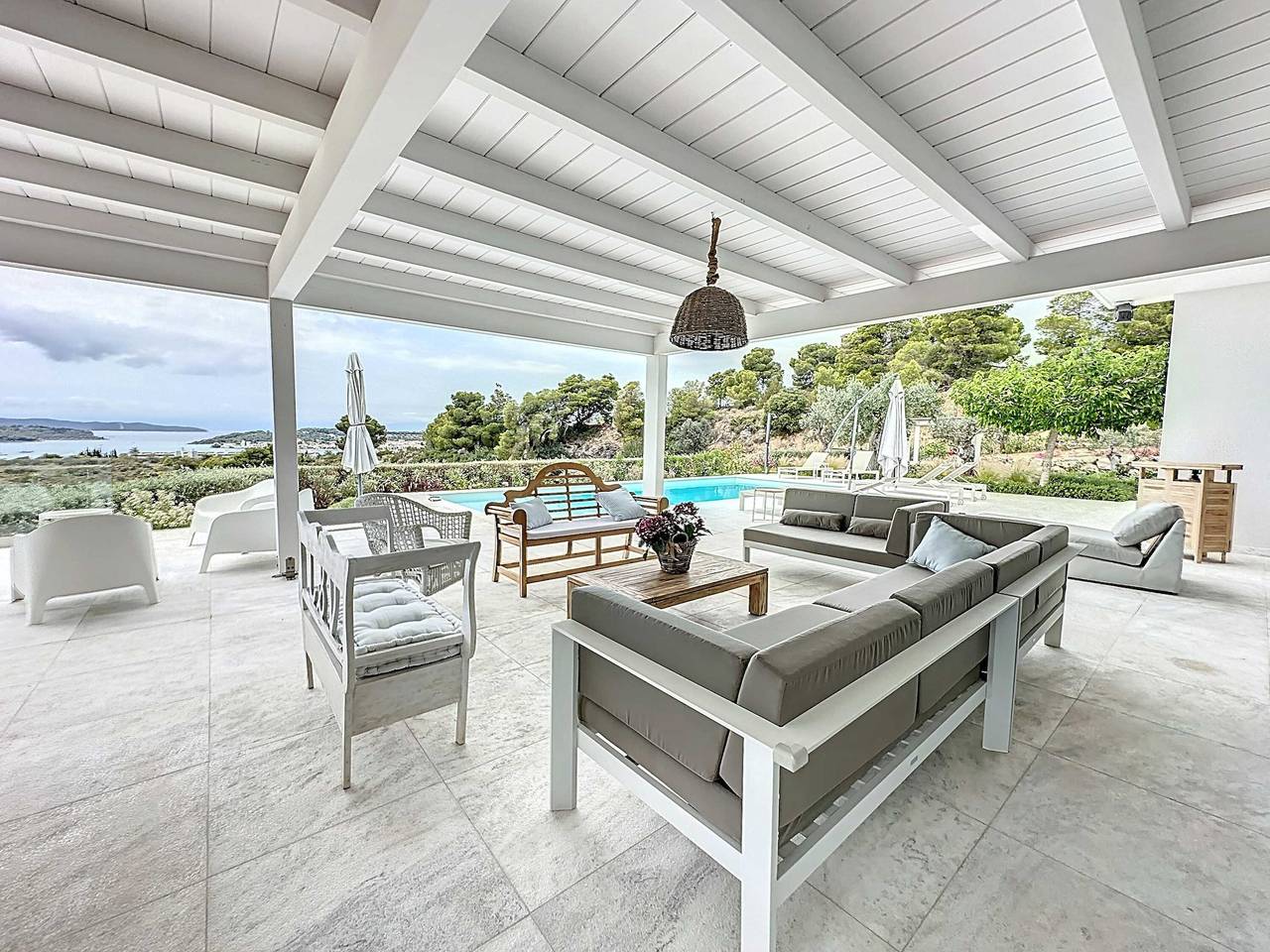 Villa 'The Privacy  By Seaviews' with Sea View, Wi-Fi and Air Conditioning in Porto Heli, Argolida