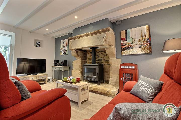 Gîte pour 4 personnes, avec Terrasse ainsi que Jardin et Vue à Pléven