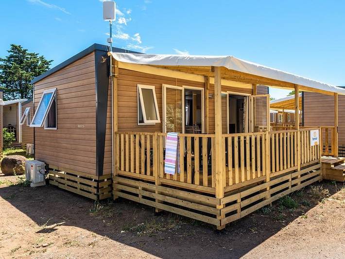 Camping Port de Plaisance  - Mobilhome 6 personnes - Premium | 3 Ch. | 6 Pers. | Terrasse surélevée | Tv in Clohars-Fouesnant, Région de Quimper