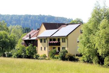 Ferienwohnung für 2 Personen, mit Garten und Balkon in Obertrubach