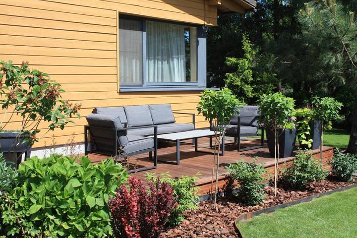 Ferienhaus für 4 Personen, mit Terrasse und Garten sowie Seeblick und Ausblick in Litauen