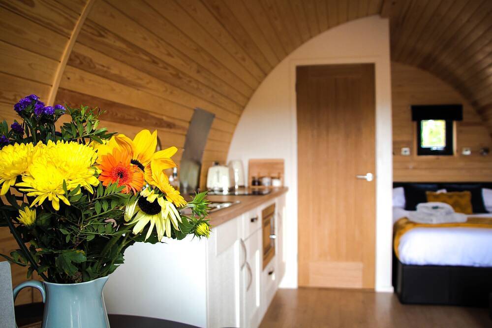 Cwm Hapus  -  Glamping Pod with Hot Tub Sleeping 4 guests, Pet Friendly in Shropshire Hills