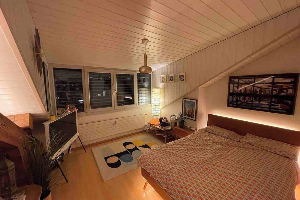 Ganze Wohnung, Stilvolles Loft mit herrlicher Aussicht in Genf, Genfer See
