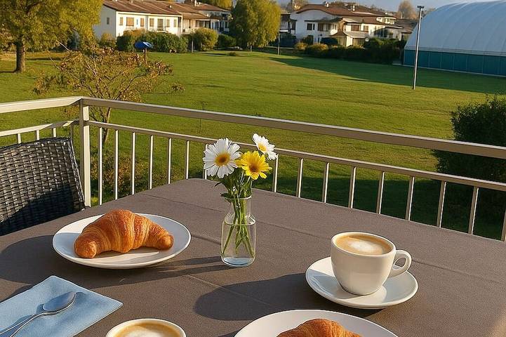 Ferienwohnung für 6 Personen, mit Balkon und Garten