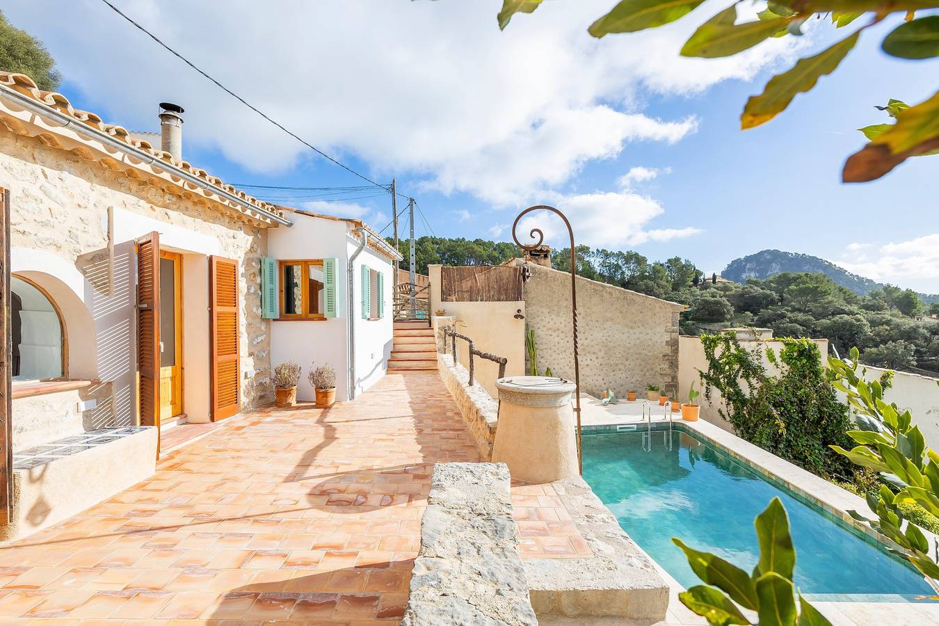 Maison rurale 'Can Titina' avec vue mer, piscine privée et Wi-Fi in Galilea, Puigpunyent