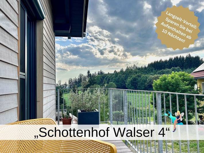 Ferienwohnung für 4 Personen, mit Balkon und Garten sowie Ausblick in Achberg