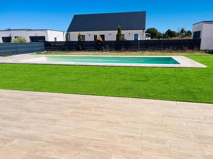 Maison de vacances pour 6 personnes, avec Terrasse et Jardin ainsi que Piscine et Vue