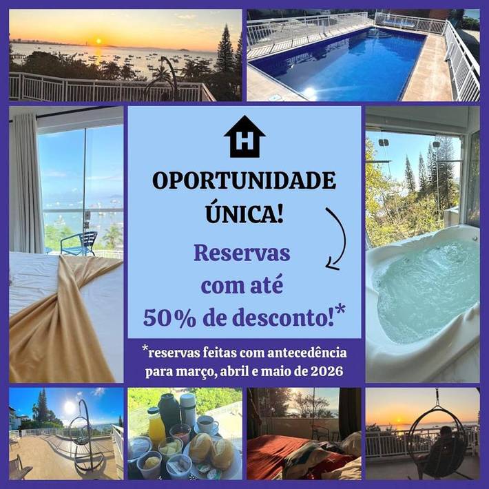 Pousadas para 4 pessoas, com piscina e jardim e ainda piscina infantil and vista em Penha