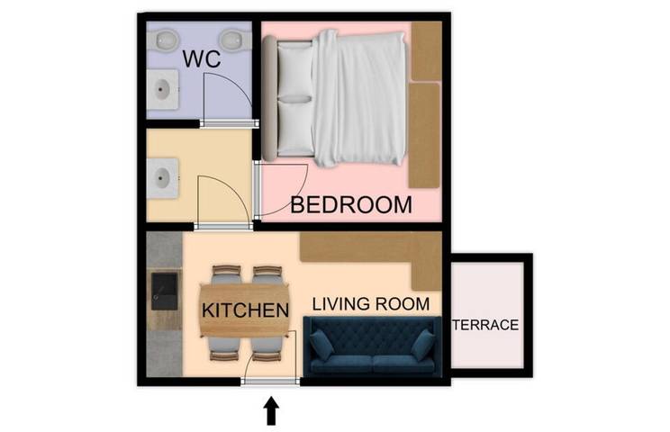 Gîte pour 4 personnes, avec balcon à Fano - 3