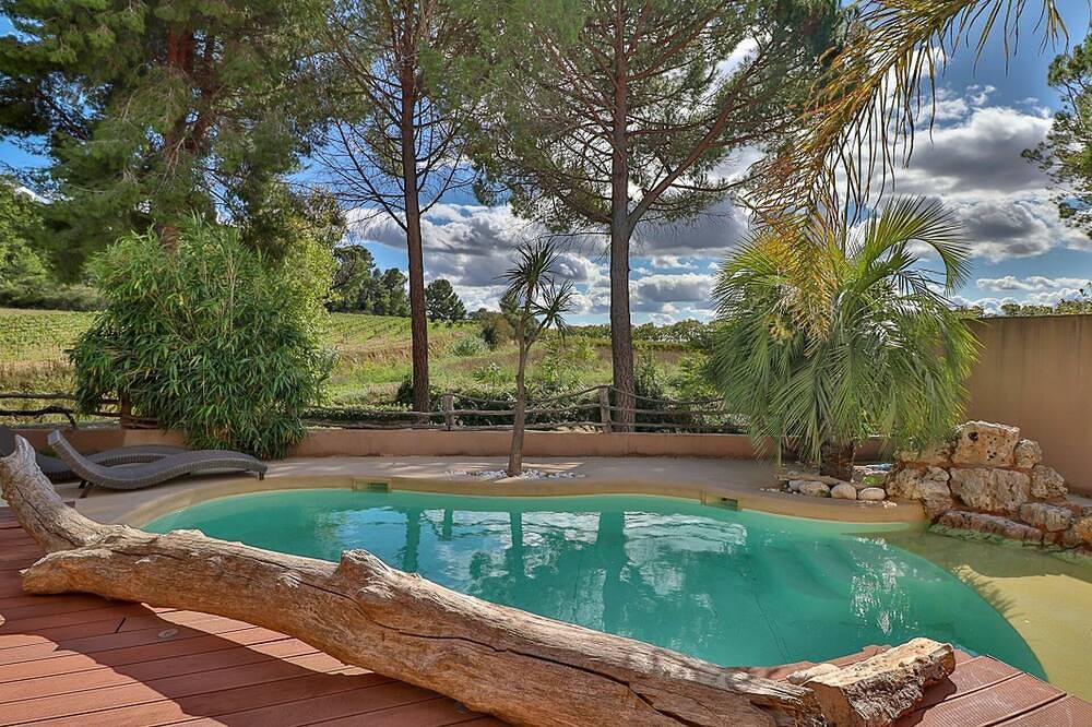 Estupenda casa de vacaciones privada con Wifi, piscina privada, A/C, Tv, terraza y aparcamiento in Thézan-lès-Béziers, Region de Béziers