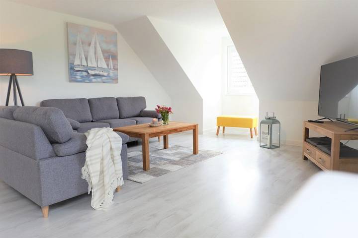 Ferienwohnung für 4 Personen, mit Ausblick und Garten