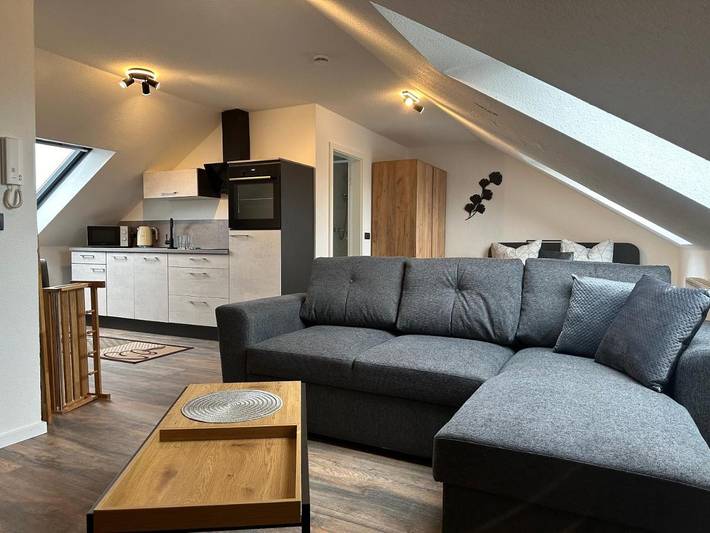 Ferienwohnung für 3 Personen, mit Garten und Ausblick