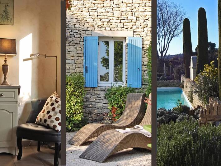 Gîte pour 4 personnes, avec terrasse et piscine dans Village de Gordes