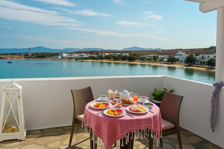B&b per 3 persone, con Vista oceano e Giardino in Paros