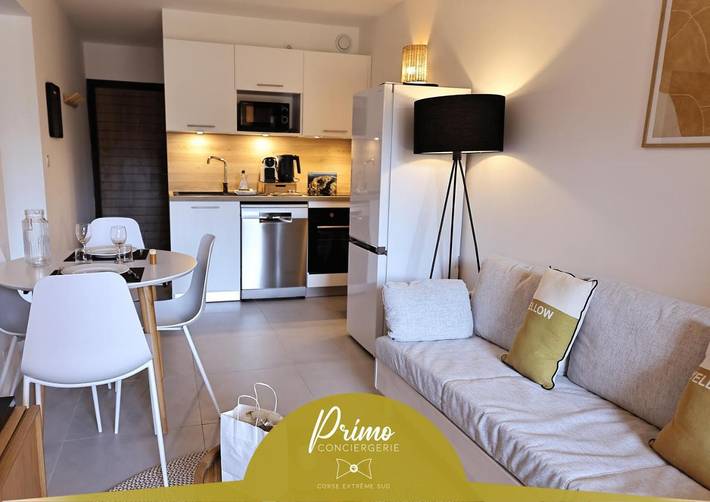Appartement de vacances pour 3 personnes, avec jardin ainsi que piscine et vue