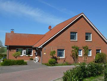 Ferienwohnung für 3 Personen, mit Terrasse und Ausblick sowie Sauna und Garten in Bunde