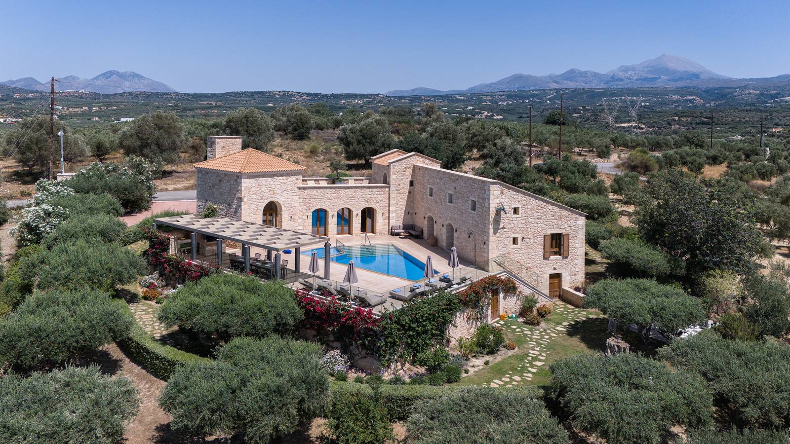 Stonebuilt Fortress with Pool & Sunset Seaviews in Asteri, Rethymno region