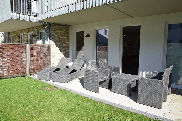 Ganze Wohnung, Hochwertige 2-Zimmer-Ferienwohnung mit Terrasse und Fußbodenheizung in Westerland, Sylt (Gemeinde)