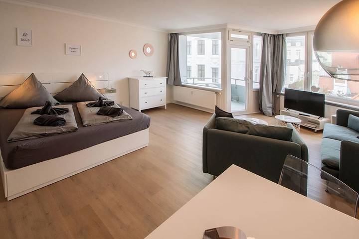 Ferienwohnung für 2 Personen, mit Balkon auf Borkum