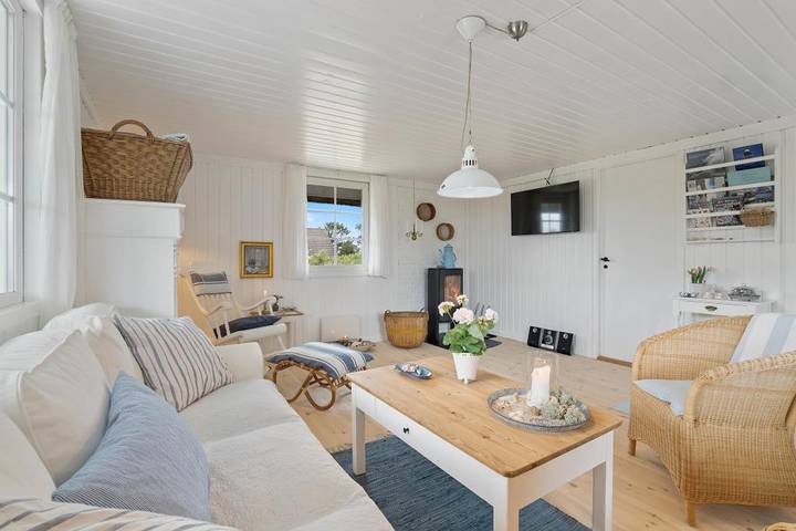Typisch skandinavisches Ferienhaus mit Sauna und Wärmepumpe in Hvide Sande, Holmsland Klit