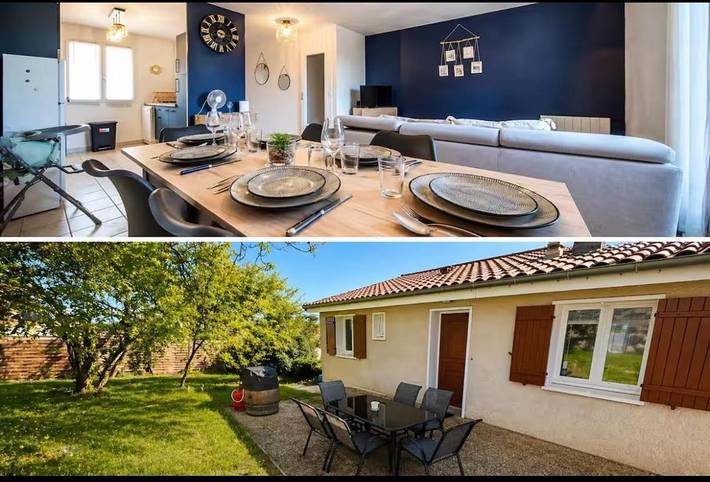 Location de vacances pour 6 personnes, avec terrasse et vue à Solutré-Pouilly