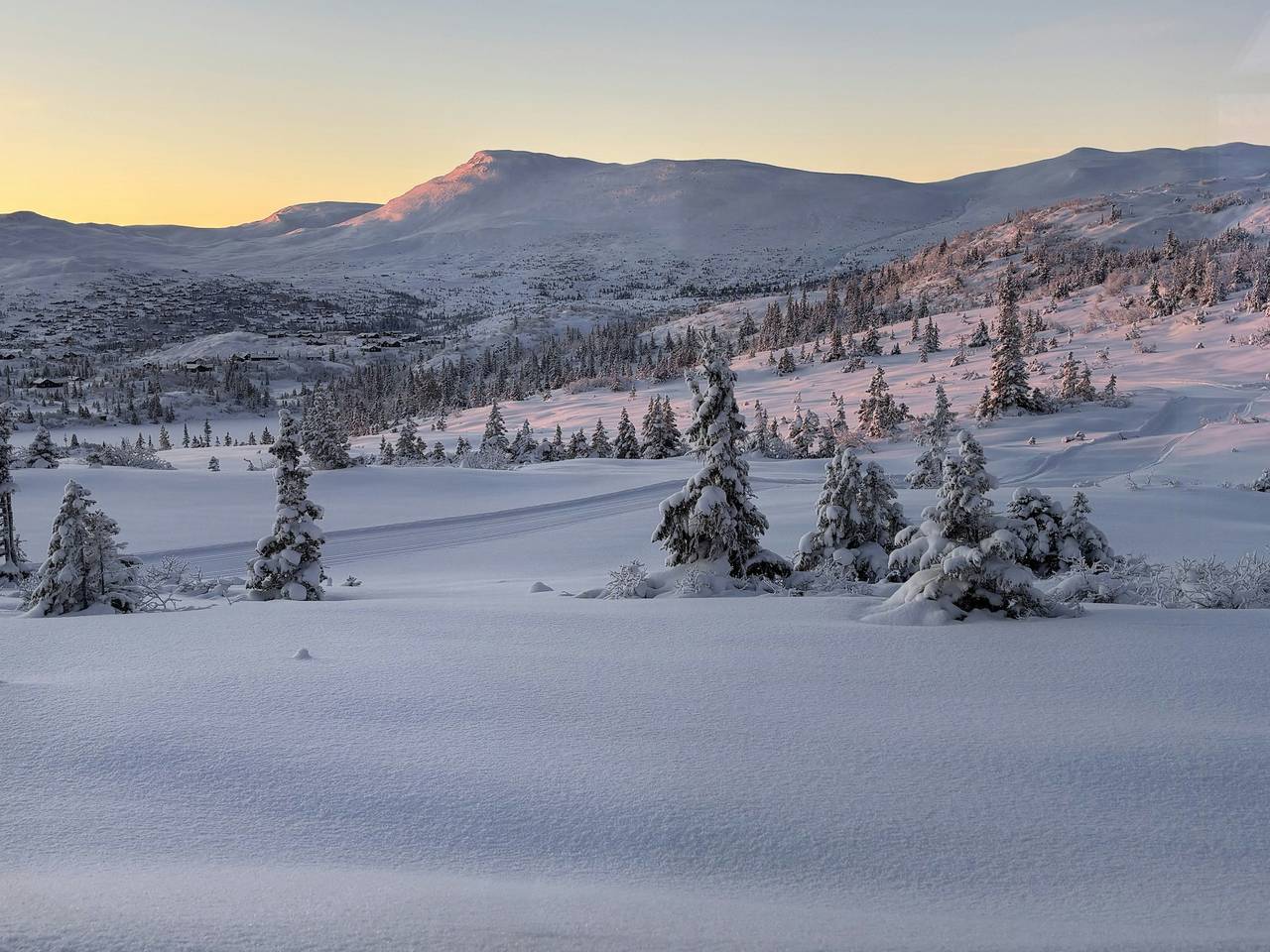 Hütte an Langlaufloipen in der Nähe von Høgevarde in Flå