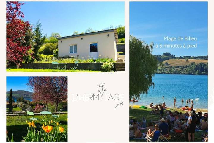 Maison de vacances pour 4 personnes, avec vue sur le lac ainsi que jardin et terrasse