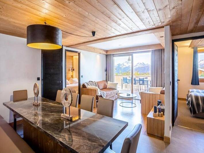 Appartement de vacances pour 11 personnes, avec terrasse ainsi que jacuzzi et sauna, adapté aux familles à Les Saisies