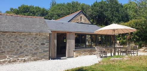 Gîte pour 4 personnes, avec jardin et vue, animaux acceptés à Cast