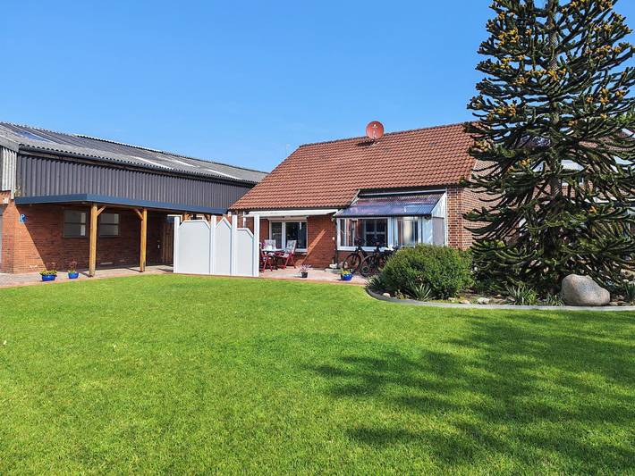 Ganze Ferienwohnung, Ferienhaus Lütje Huske - Natur & Fahrradurlaub, 25666 - Lütje Huske in Weener, Landkreis Leer