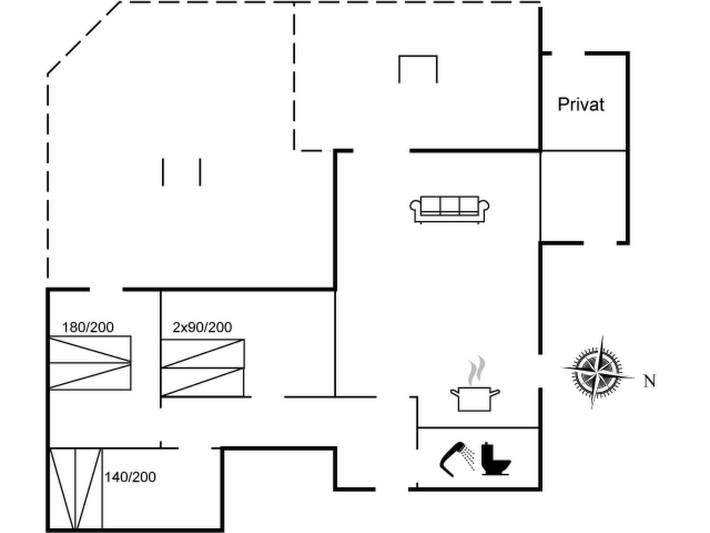 Ferienhaus für 5 Personen, mit Terrasse in Vellerup