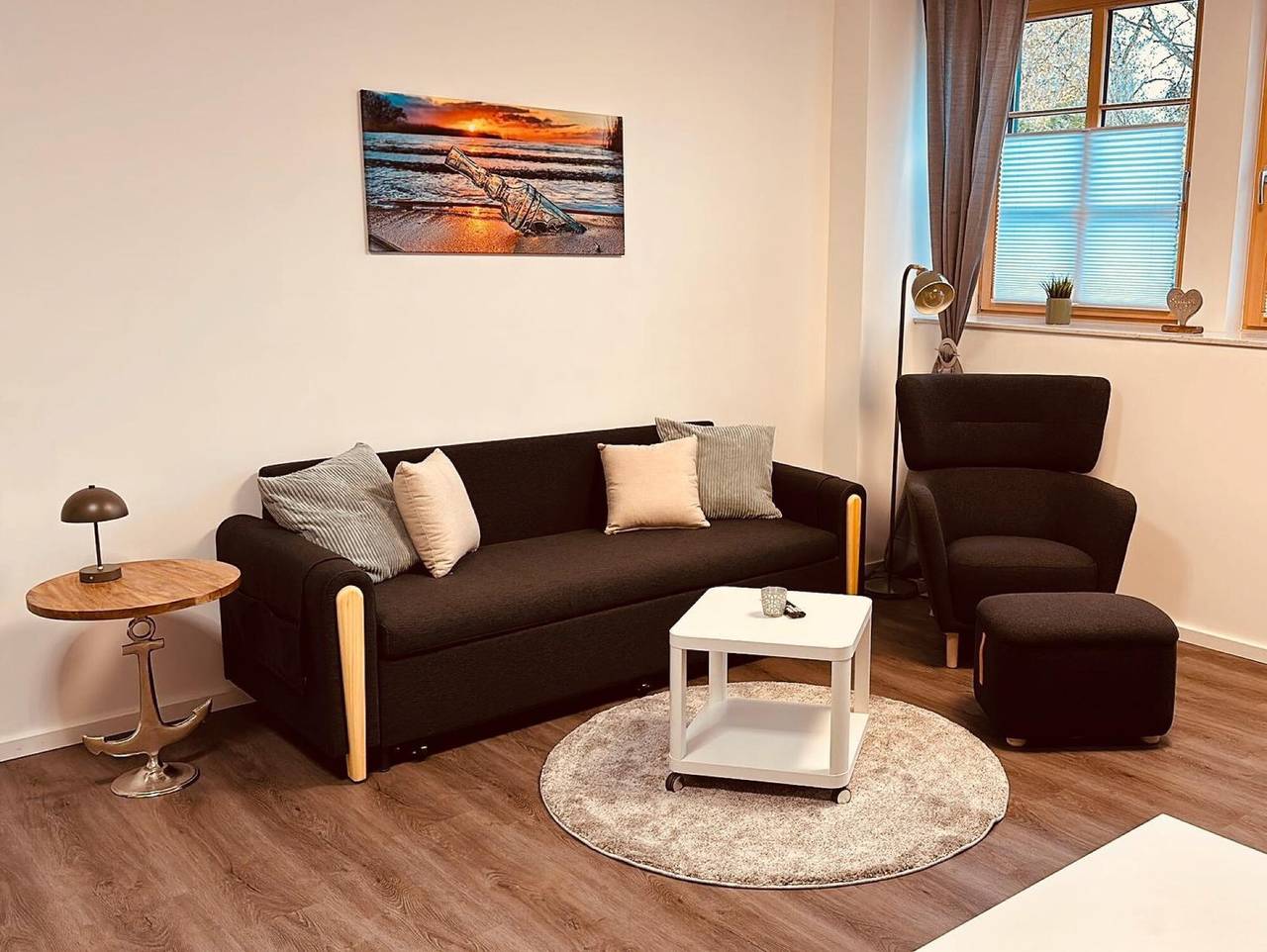 Ganze Wohnung, Ferienwohnung 'Lütten Ankerplatz' mit Privatterrasse und Wi-Fi in Eggesin, Vorpommern Greifswald