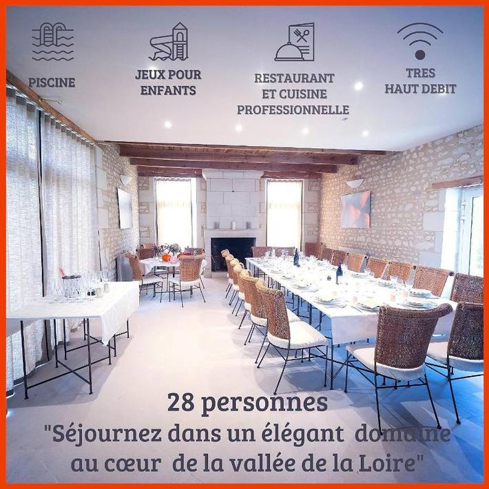 Maison de vacances pour 28 personnes, avec jardin et piscine