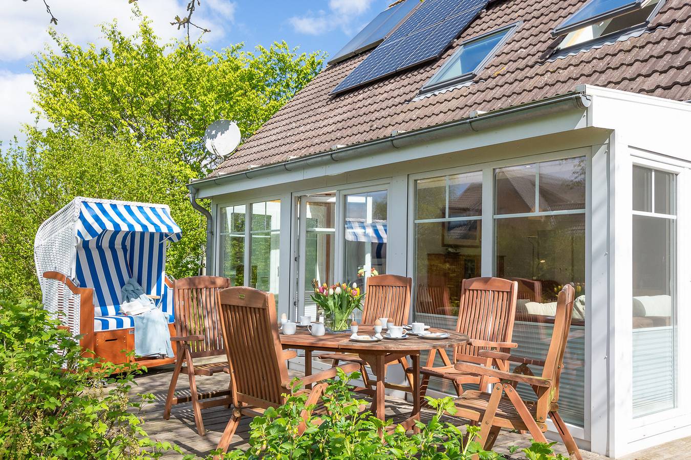 Ganze Ferienwohnung, Ostseegarten Langholz - Ferienwohnung Wintergarten (bis 7 Pers) in Waabs, Rendsburg-Eckernförde