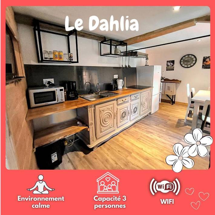Appartement de vacances pour 3 personnes, avec jardin