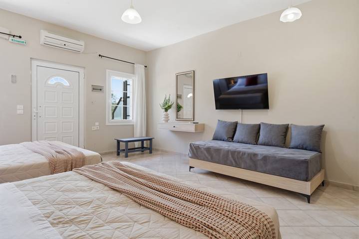 Studio für 5 Personen, mit Garten und Balkon