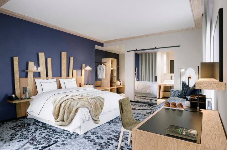 Hôtel pour 6 personnes, avec sauna et terrasse ainsi que jardin et vue